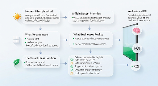 Smart glass use cases in hospitals, hotels, offices, and eco resorts