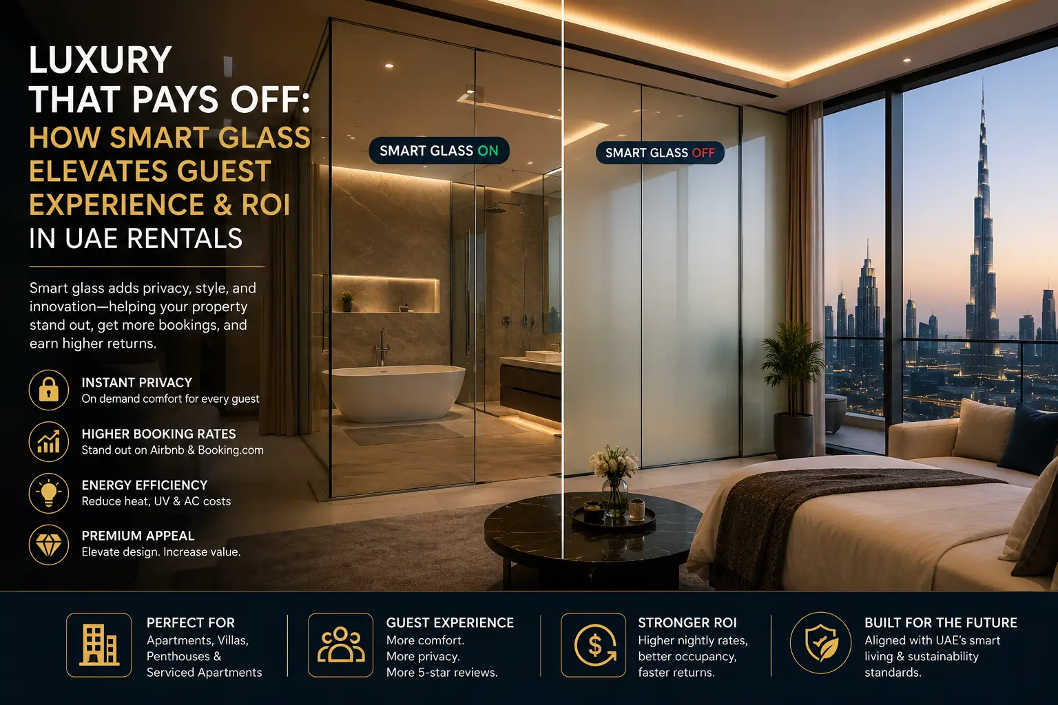 Luxury That Pays Off: How Smart Glass Enhances UAE Luxury Rentals