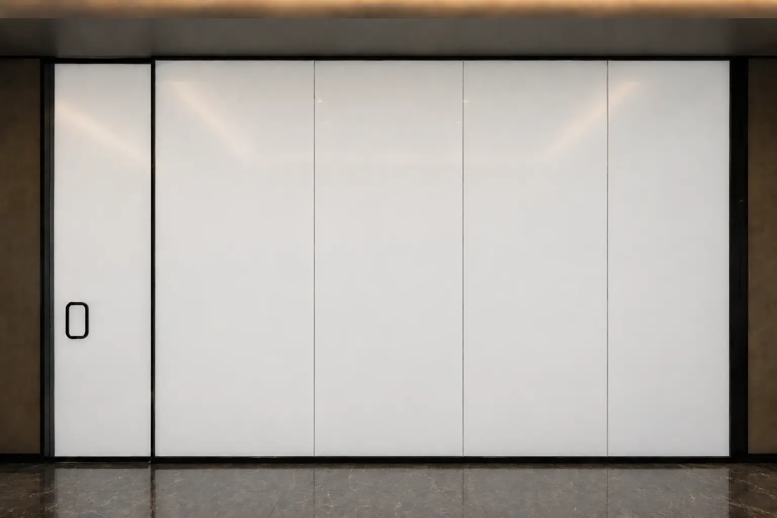 Fully Opaque Privacy Glass Partition