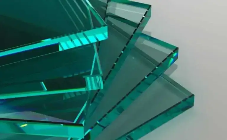 Tempered glass panels used for modern glass partition systems in Dubai.